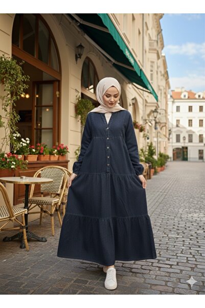 hanımeli Salaş Model Kot Elbise