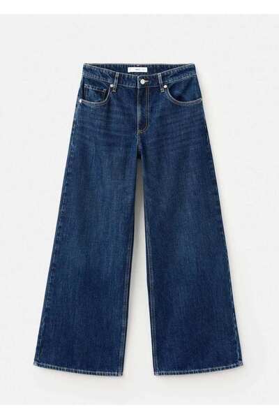 MANGO Woman Wide leg düşük belli jean pantolon
