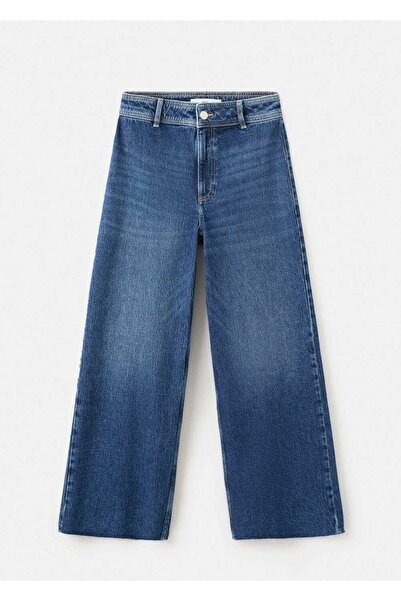 MANGO Woman Catherin yüksek belli culotte jean pantolon