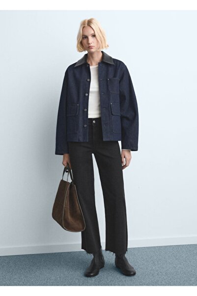 MANGO Woman Catherin yüksek belli culotte jean pantolon