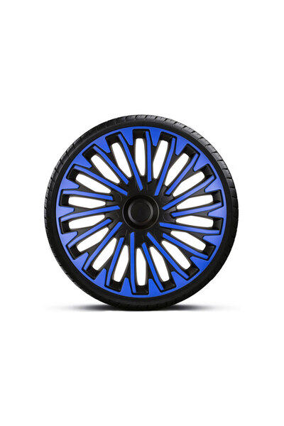 Mega Drive Wheel Cover Set 16` Blue-Black With Black Ring Soho