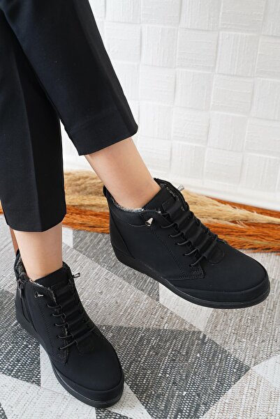 KALKANSHOES Orthopedic Waterproof Non-Slip Sole Fur Lined Zippered Mother Women's Boots Size 38-39-41-42