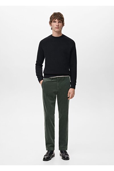 MANGO Man Dar kesim fitilli kadife pantolon