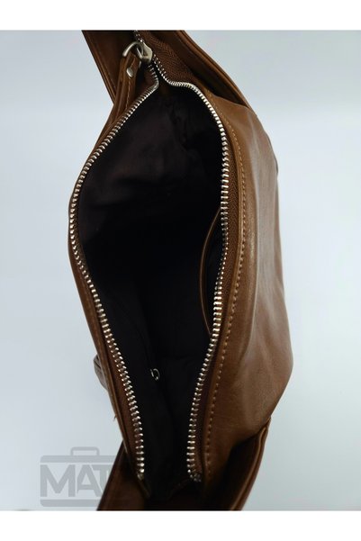 DSN Casual Tan Hand and Shoulder Bag with Knitted Handles