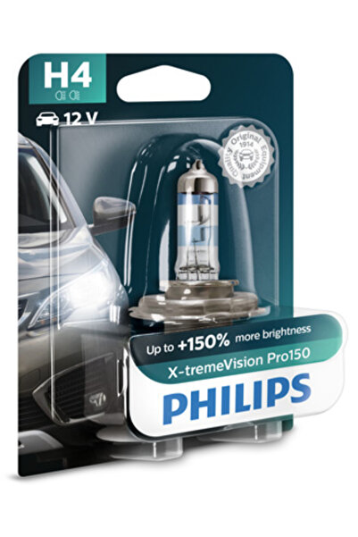 Philips HEADLIGHT BULB H4 60/55W 12V X-TREME VISION PRO150 (blister)
