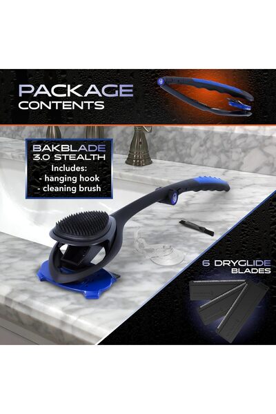 Hope Stealth - Back Shaver for Men, 23" Ergonomic Handle, +3 Extra Back Blade Refills