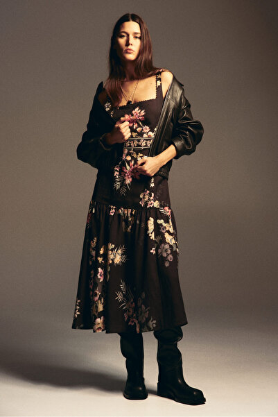 H&M Keten Karışımlı Elbise