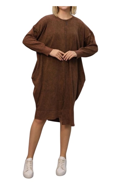 PHUTİ COLLECTION فستان تونيك محبوك غير متماثل
