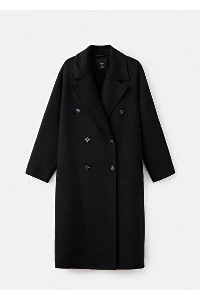 MANGO Woman El yapımı oversize yün palto