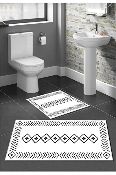 VELLORA HOME قاعدة غير قابلة للانزلاق قابلة للغسل 2 قطعة سجادة حمام