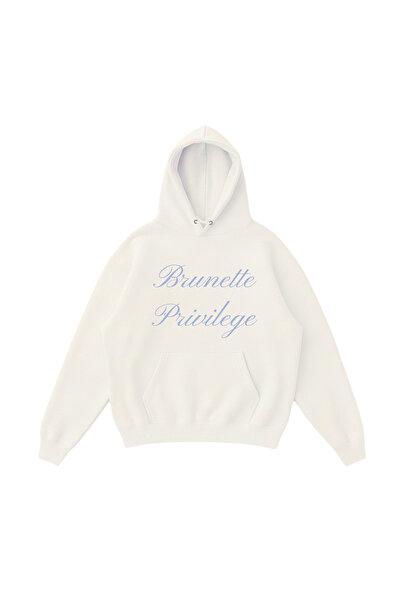 WHITE OF CREATIVE سويت شيرت برونيت بريفيلاج قصة فضفاضة بطباعة مطبوع 3 إنير كي...