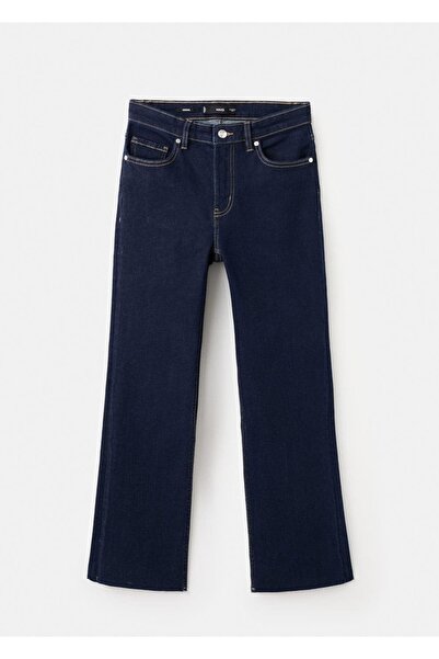 MANGO Woman Sienna flare crop jean pantolon