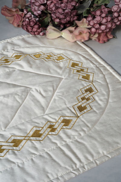 Leoinart سجادة صلاة منقوشة هندسياً مكونة من قطعتين