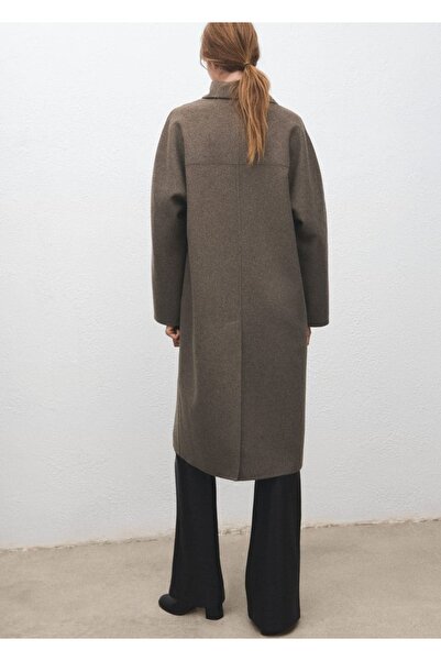 MANGO Woman El yapımı oversize yün palto