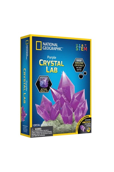 NATIONAL GEOGRAPHIC Kit creativ de laborator pentru cultivarea cristalelor - Violet