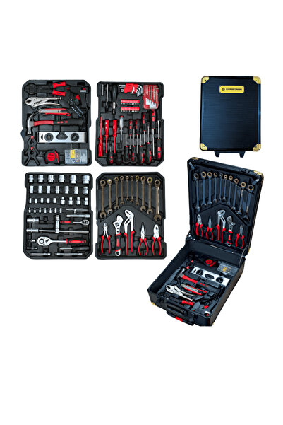 OferteTop Trusă de Scule Profesională cu 409 Piese în Troller de Aluminiu
