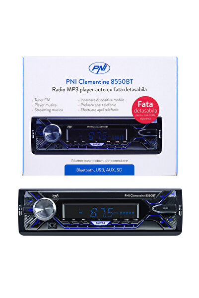 PNI Radio MP3 Player Auto Clementine 8550BT, Fata Detasabila, 4X45W, 12V, 1 D...
