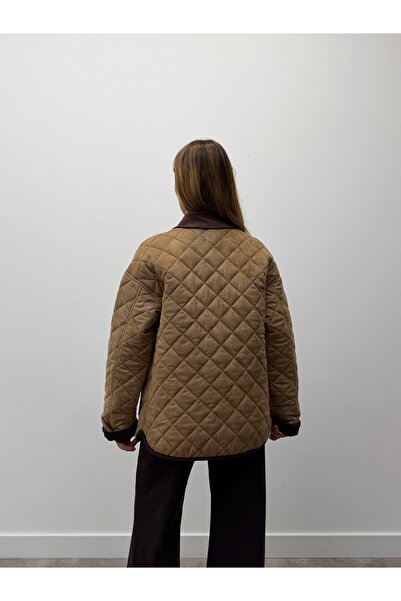 Lady Pixie Velvet Collar Quilted Coat