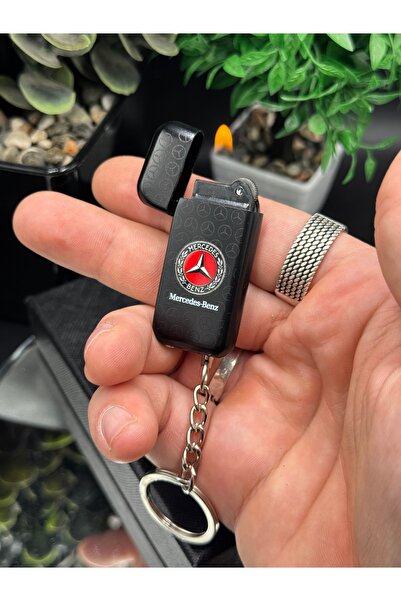 NikaŞ Şık Logolu Sürgülü Anahtarlık Gazlı Çakmak - Özel Tasarım Şık Hediyelik Aksesuar