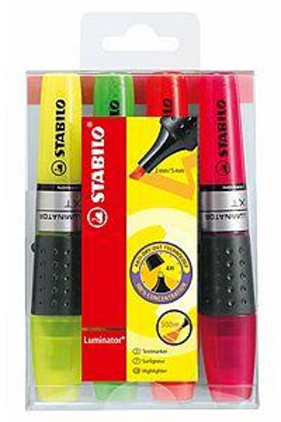Stabilo Luminator Highlighter, 4 colors / set