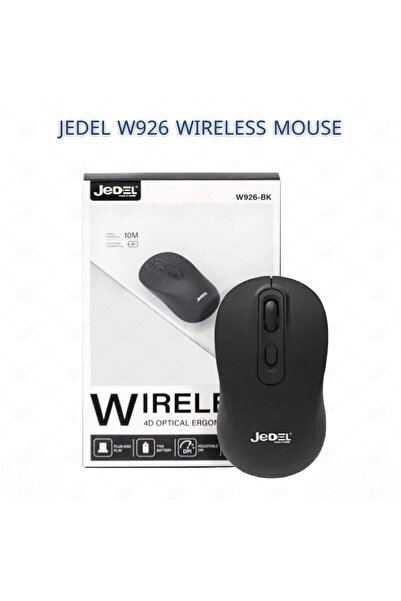 jedel 4D Wireless Mouse Ergonomic DPI Adjustable Buttons Lightweight For Office Laptop PC - W926-BK