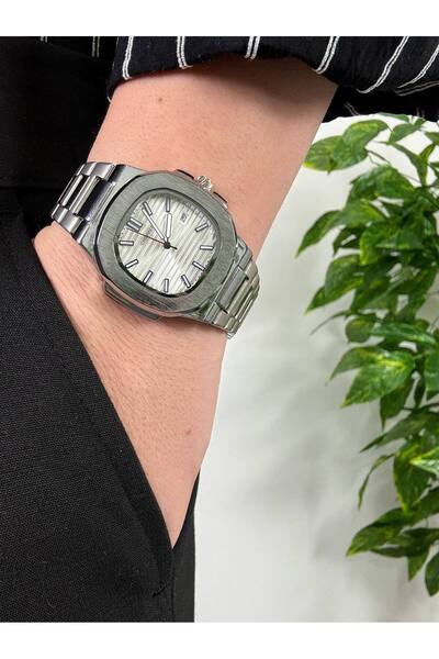 Arvens Vintage White Dial Steel Men's Wristwatch Stainless Steel Band Sturdy Steel Case Does Not Lose Color