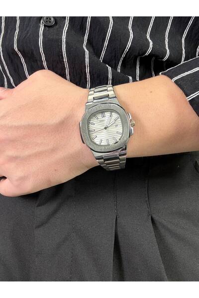 Arvens Vintage White Dial Steel Men's Wristwatch Stainless Steel Band Sturdy Steel Case Does Not Lose Color