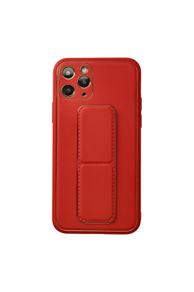 NewFace iPhone 11 Pro Case Coco Leather Stand Cover - Red