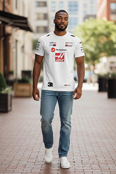 niceworkbynicehands Formula 1 Special Design Haas Team T-Shirt Printed White T-Shirt