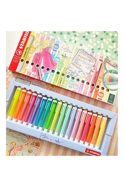 Stabilo Evidențiatoare pastel Swing Cool, set 18 culori