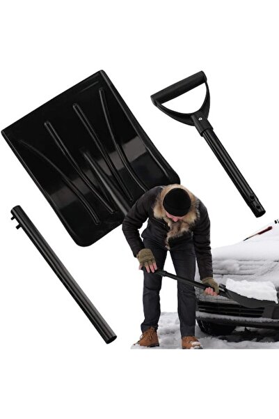 OEM Folding snow shovel, 3-piece, 92.5 cm, black