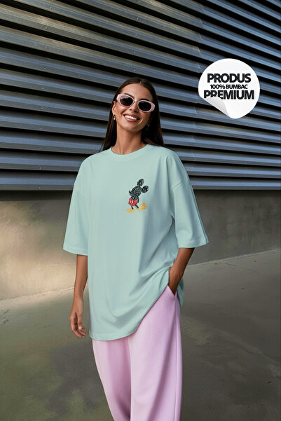 OEM Oversized 100% cotton Mickey Typography T-shirt