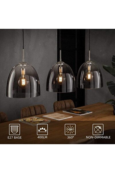 HYX Vintage E27 LED Edison G95 4W Bulbs Pack of 6 (2700K Warm White)