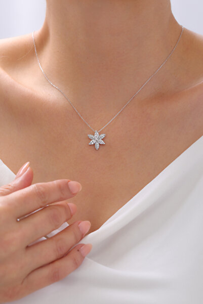 LOTUS JW Zambak Çiçeği Kolye | 925 Ayar Gümüş Kolye