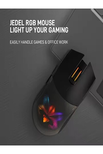 JEDEL-GAMING Black Wired USB Gaming Mouse Ergonomic Optical Computer Gamers Mouse - GM1320