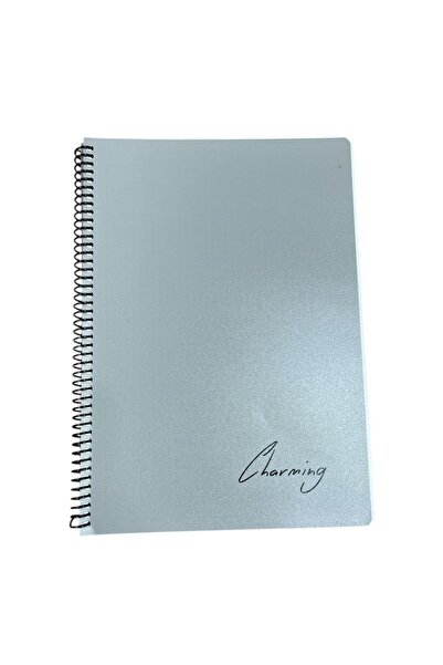 Tokaç دفتر ملاحظات بغلاف بلاستيكي A4 ذو حلقات حلزونية 120 ورقة مربعات طراز To...