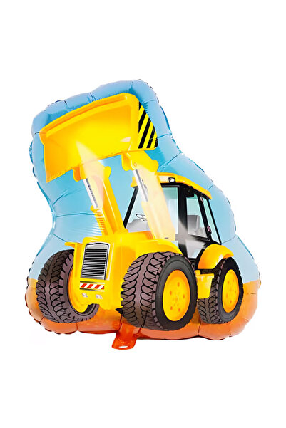 Noone Giant Size Bucket Shaped Foil Balloon - (80 cm) Construction Vehicle Themed Birthday Balloon Helium, Air Compatible