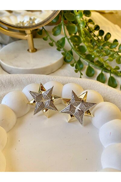 JEWELRY Double Color Design Star Earrings