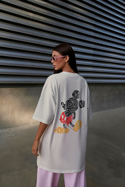 OEM Oversized 100% cotton Mickey Typography T-shirt