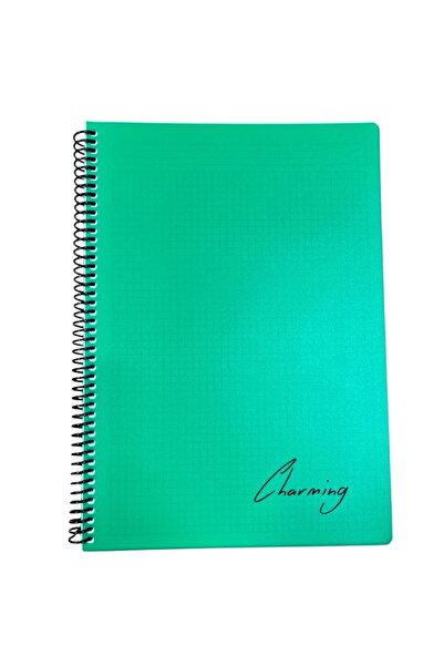 Tokaç دفتر ملاحظات بغلاف بلاستيكي A4 ذو حلقات حلزونية 120 ورقة مربعات Tok-220...