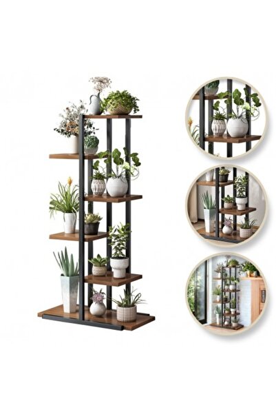 varioshop Plant and flower stand - shelf 113×60×20 cm, black-bronze