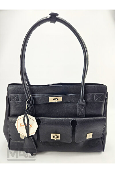 DSN Siyah Suni Deri Retro Büyük Kalıplı El Ve Omuz Çantası