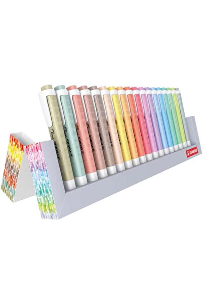 Stabilo swing cool NatureCOLORS highlighters, 18 colors / set, desk stand