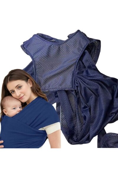 OEM Marsupiu pentru bebeluși înnodat, ergonomic, material respirabil, Albastr...