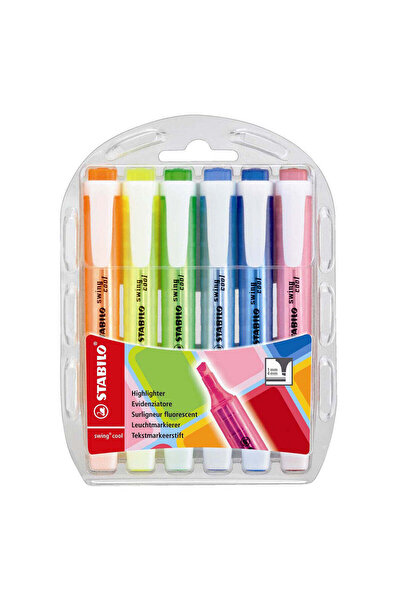Stabilo Swing Cool Highlighter, 6 colors / set