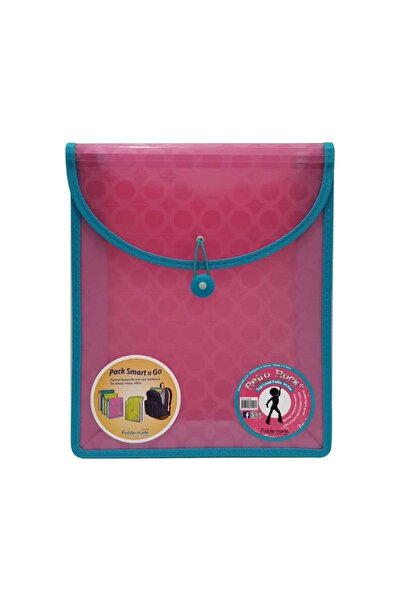 FOLDERMATE Single-pocket A4 file with elastic band, pink - Foldermit