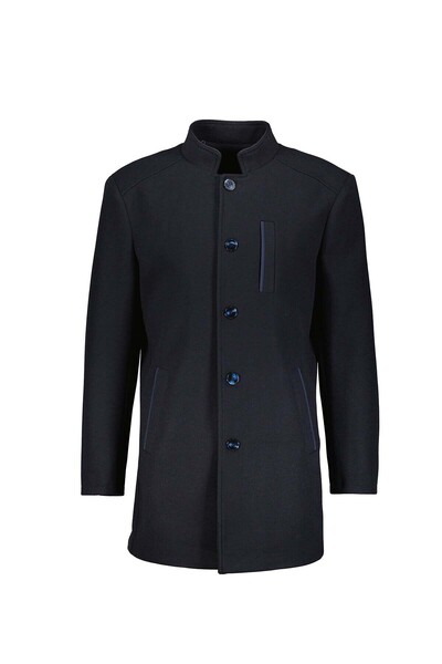 SÜVARİ Hakim Yaka Navy Blue Men's Coat Kb2010100336