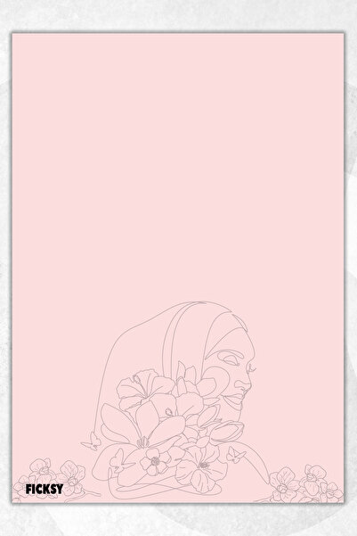 Ficksy Flower Note Paper - A5 Size - 50 Sheets - Notepad - Memopad - Memo Pad - To Do List