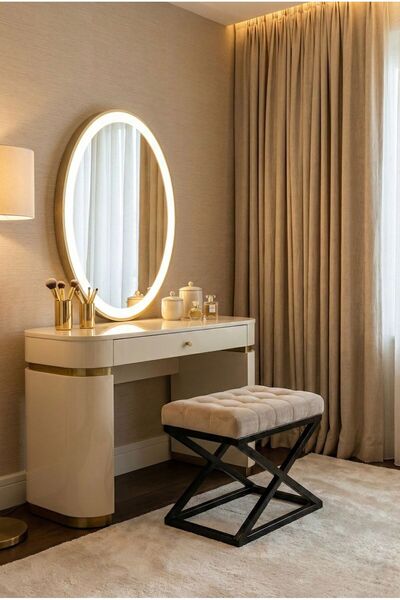 TodekHome Nexus Babyface Kapitoneli Puf - Siyah Metal X Ayaklı Modern Bench (...