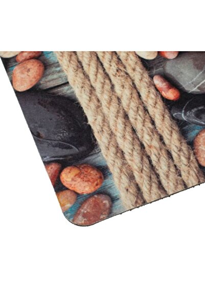 VENITIVO VINDEM CELOR INTELIGENTI VENITIVO® doormat, non-slip, rectangular, rubber, Stone Knot pattern, 60 x 40 x 0.4 cm, gray